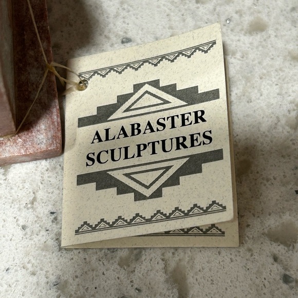 Native American Navajo Alabaster Carved Indian Chief/Eagle Olla Bowl Certificate - Picture 2 of 8